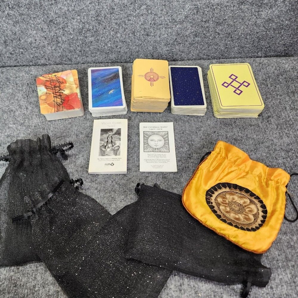 Lot 5 Tarot Decks Osho Zen, Vision Quest, Medicine Woman, Universal Waite, Fifth